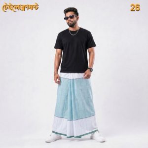 Tailocraft Men’s Pure Cotton Deep Lungi 5.5 Hand-26