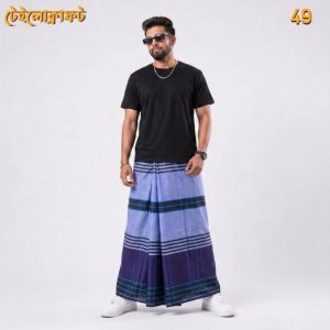 Tailocraft Men’s Pure Cotton Deep Lungi 5.5 Hand-49