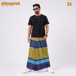 Tailocraft Men’s Pure Cotton Deep Lungi 5.5 Hand-54